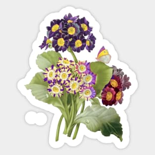 Vintage Botanical, Purple Primrose Sticker